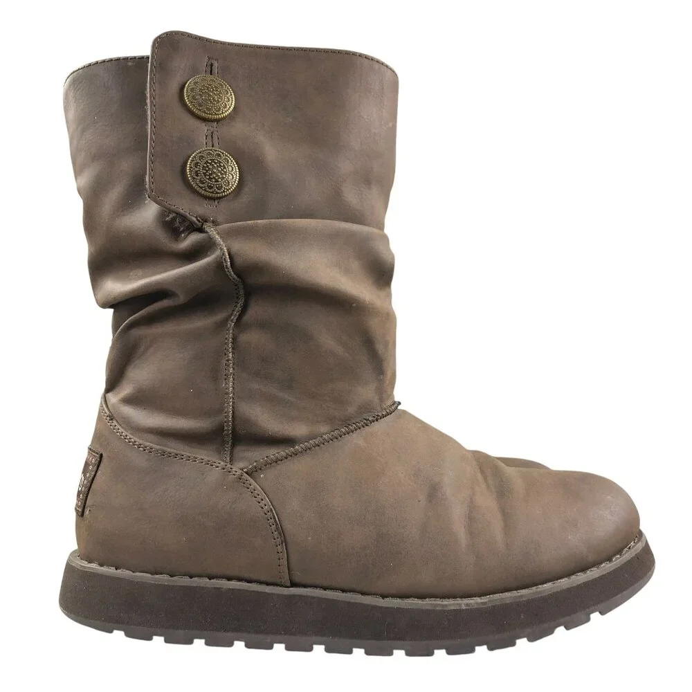 Skechers Women's Size 7 Keepsakes 2.0 Upland Brown Faux Fur Lined Boots 48805TX